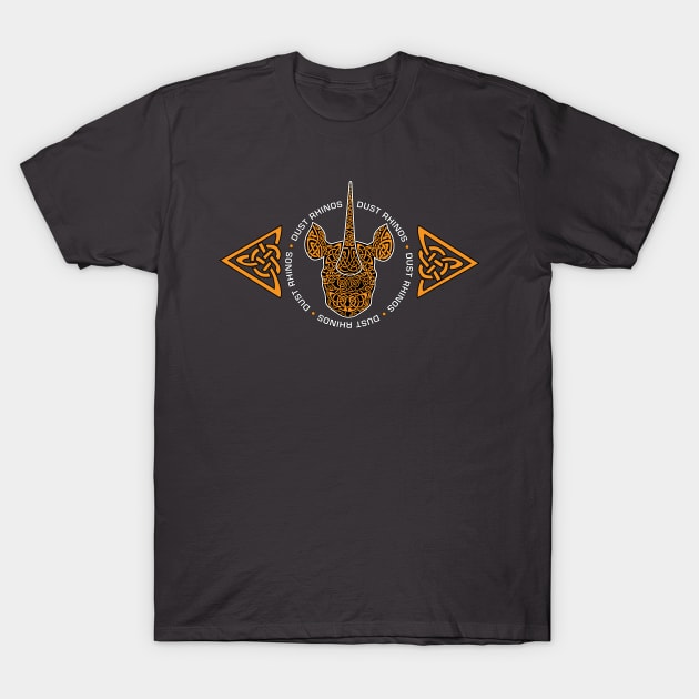 DR Knotwork Orange T-Shirt by Dust Rhinos Swag Store